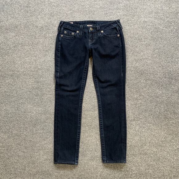 True Religion Jeans Women 26 Denim Stella Low Rise 5 Pocket Stretch Cotton Blend - Picture 2 of 11